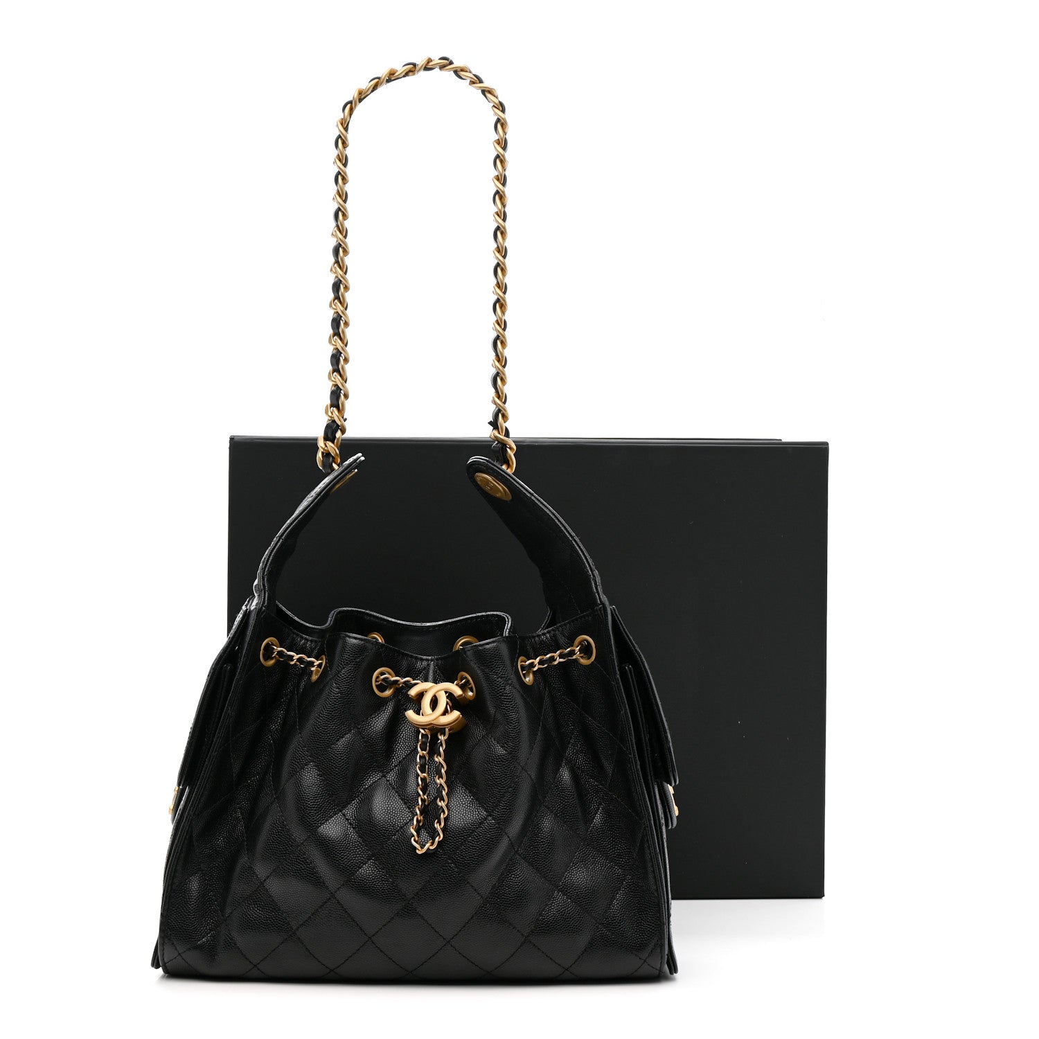 Caviar Quilted Small Chanel 25 Handbag Black