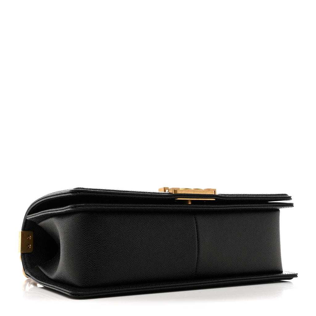 Caviar Quilted Medium Boy Flap Black