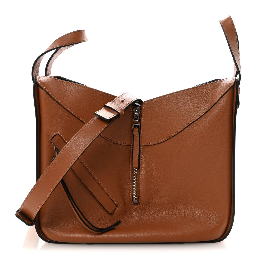 Calfskin Small Hammock Shoulder Bag Tan