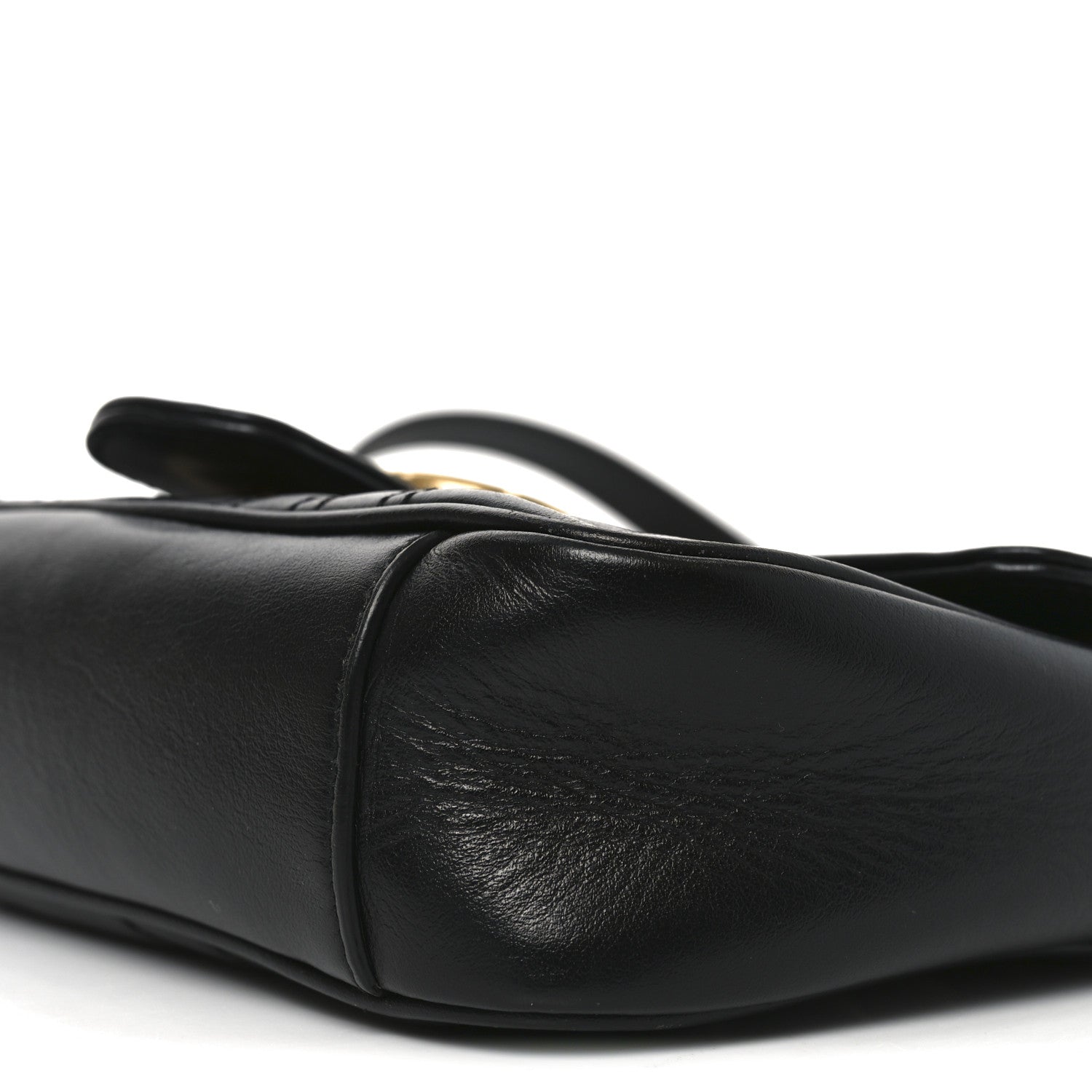 Calfskin Matelasse Mini GG Marmont Shoulder Bag Black