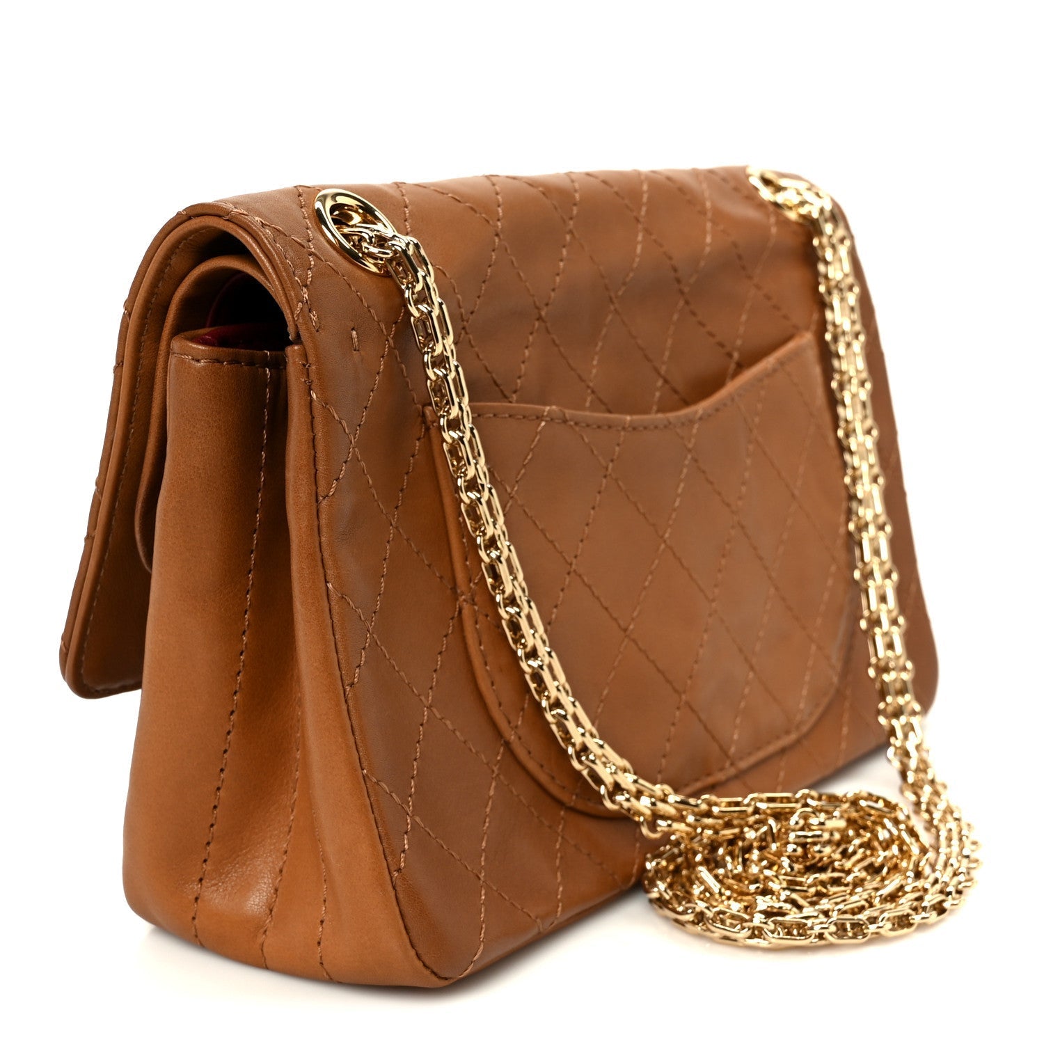Lambskin Quilted Crush 2.55 Reissue 225 Flap Camel