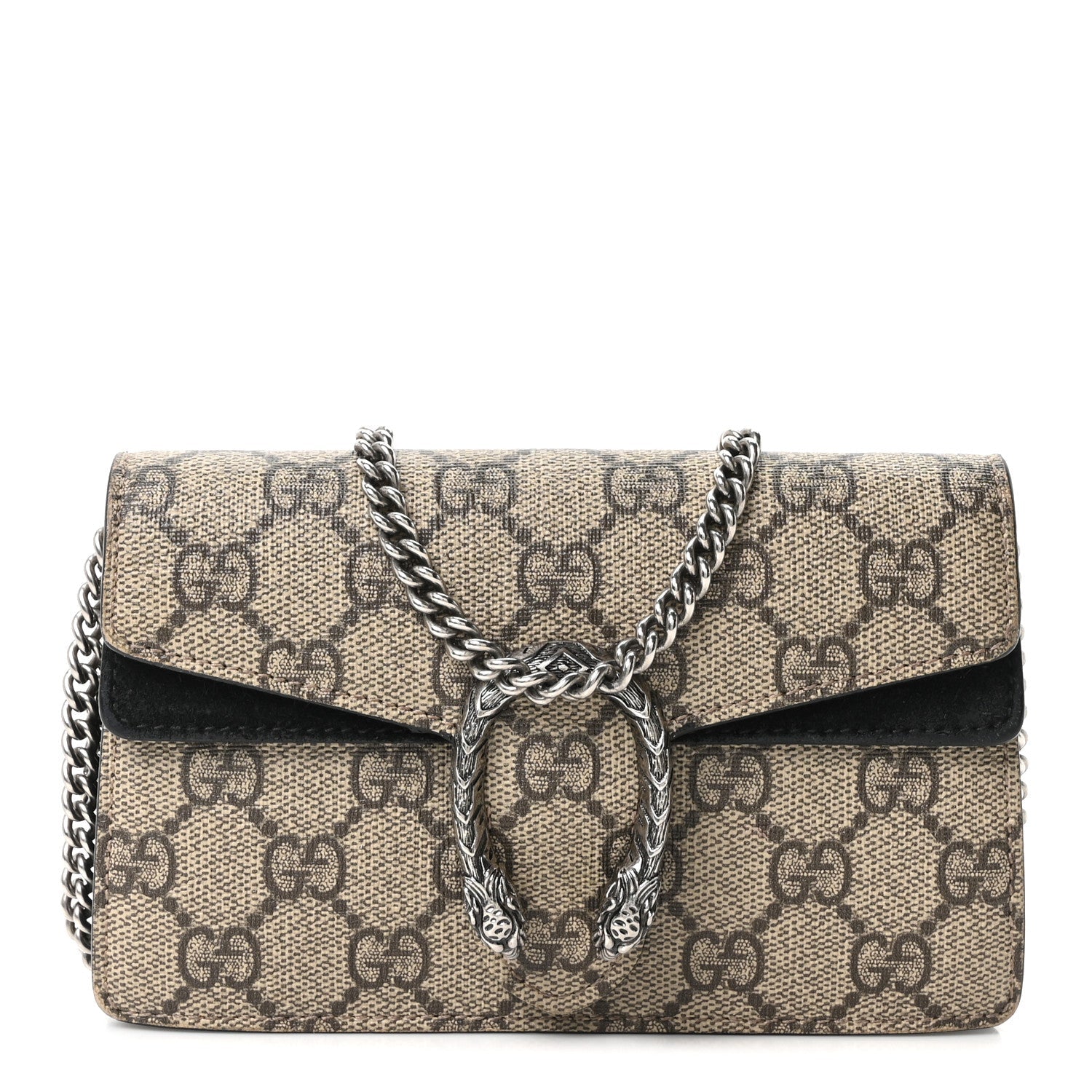 GG Supreme Monogram Super Mini Dionysus Shoulder Bag Black