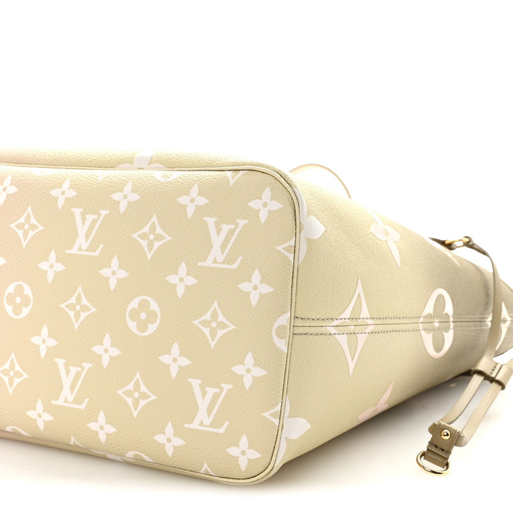 Monogram Giant Spring In The City Neverfull MM Sunset Kaki