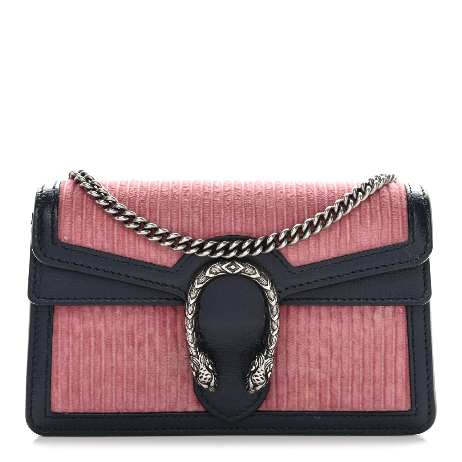 Lanzo Stretch Cord Azalea Calfskin Super Mini Dionysus Shoulder Bag Pink Blue