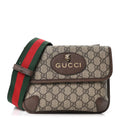 GG Supreme Monogram Web Small Neo Vintage Double Flap Messenger Bag Beige New Acero