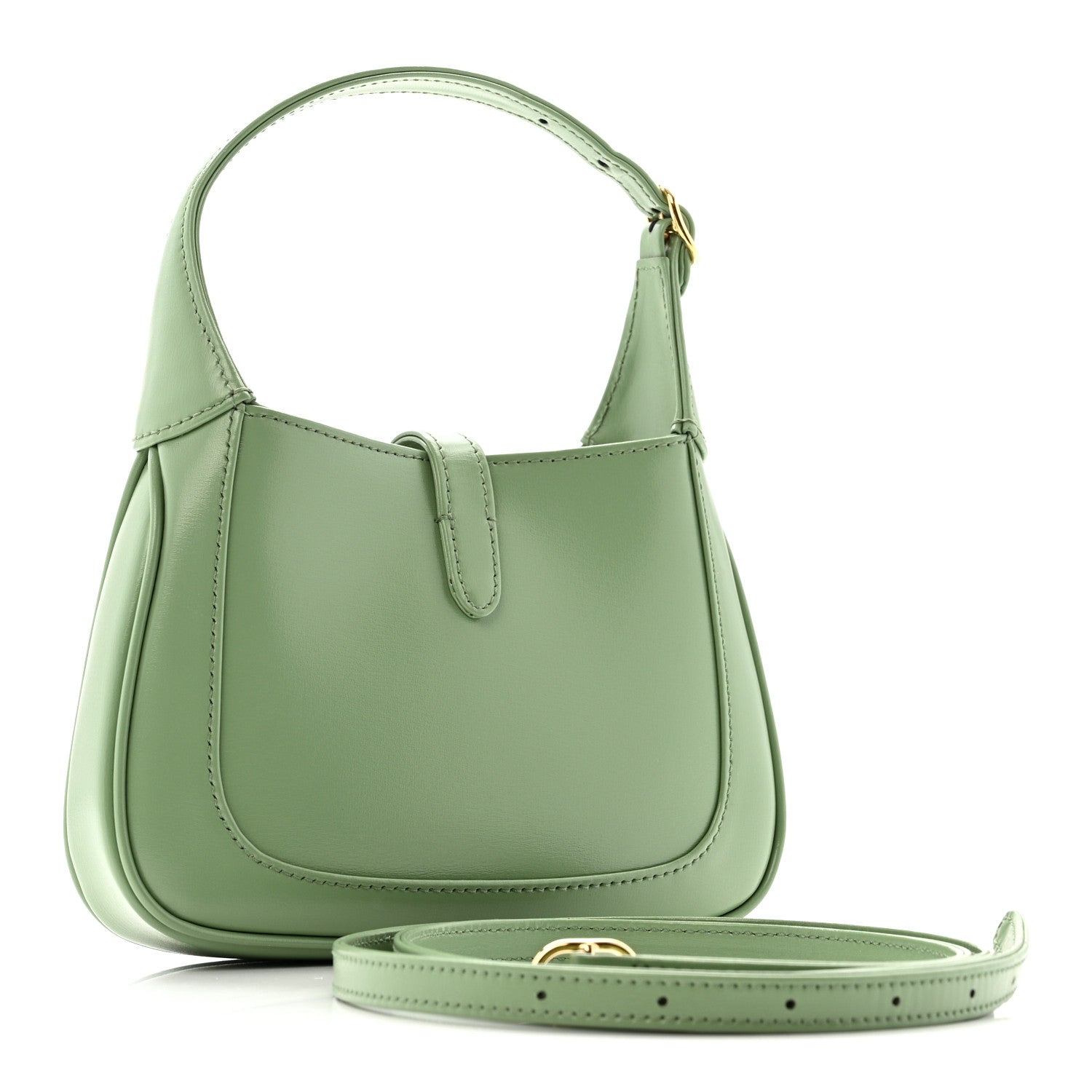 Boarded Dyana Lux Calfskin Mini Jackie 1961 Hobo Green Soil Grass