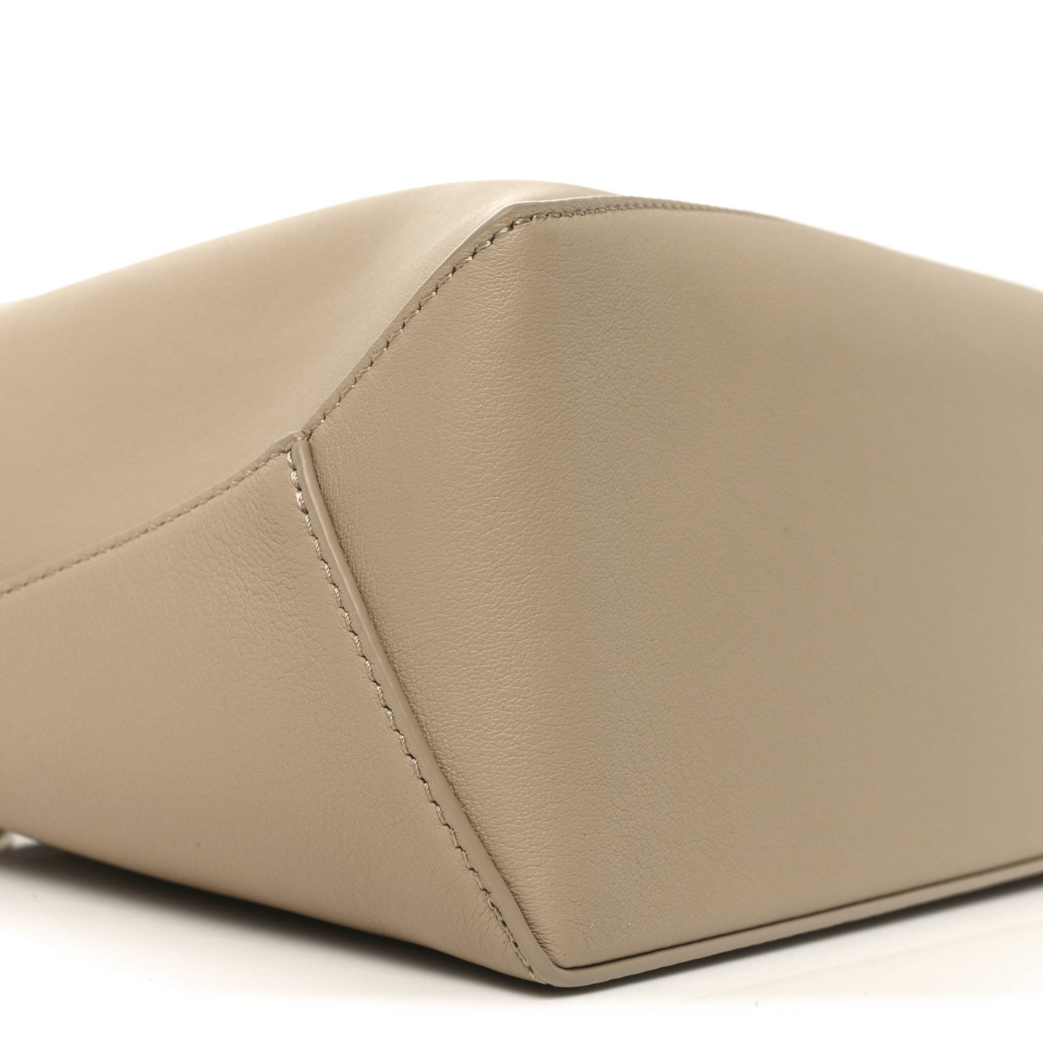 Classic Calfskin Small Puzzle Edge Bag Soft White Paper Craft