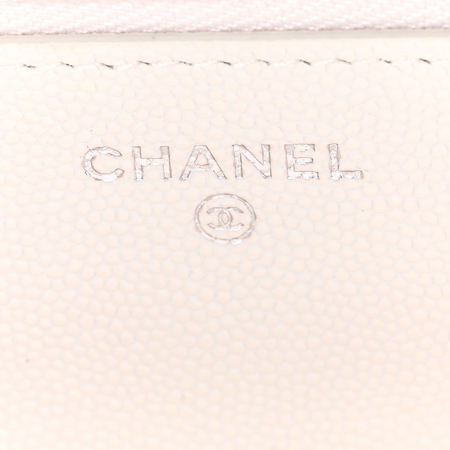 Caviar Quilted Chanel 19 Wallet On Chain WOC White Pink