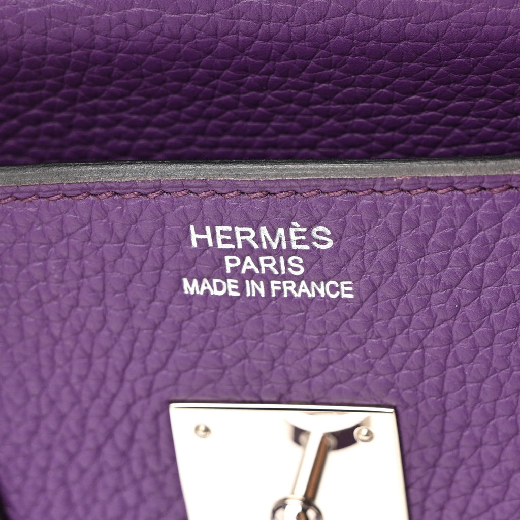 Taurillon Clemence Birkin 35 Ultraviolet