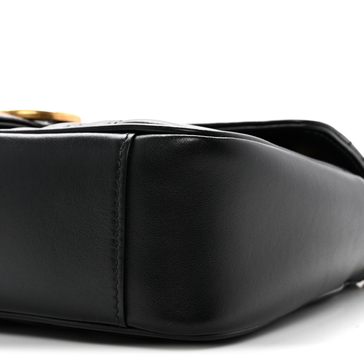 Calfskin Matelasse Small GG Marmont Shoulder Bag Black