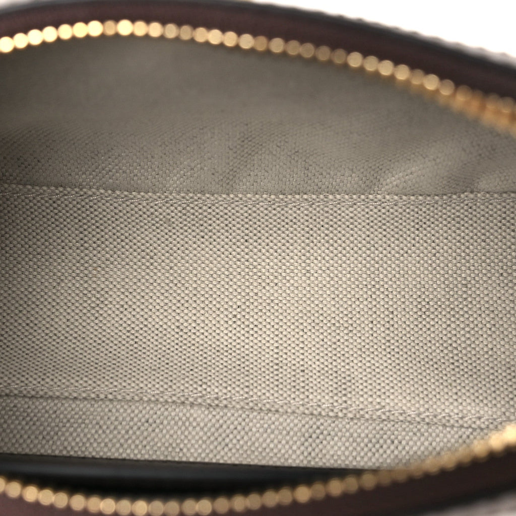 GG Supreme Monogram Textured Dollar Calfskin Web Small Ophidia GG Handbag Beige Ebony New Acero