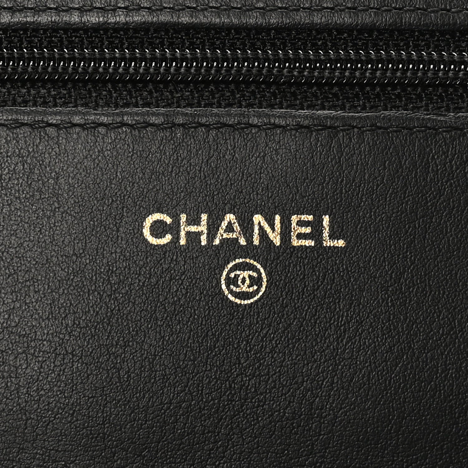 Aged Calfskin Lucky Charms 2.55 Reissue Wallet on Chain WOC Black