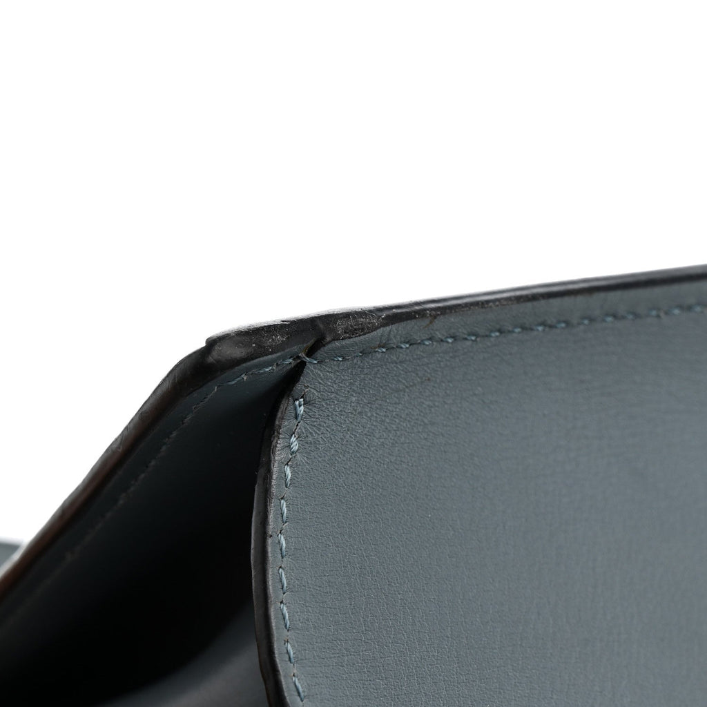 Calfskin Mini Barcelona Shoulder Bag Stone Blue