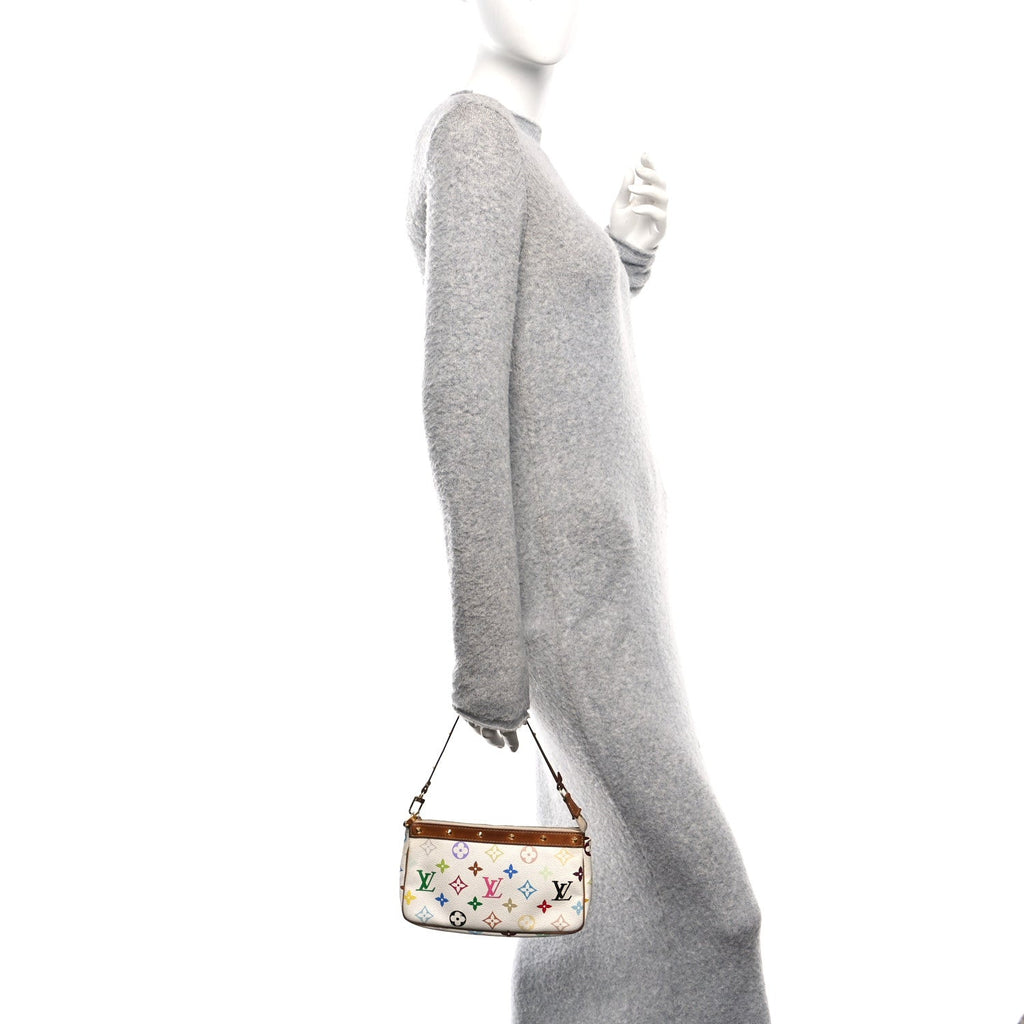 Monogram Multicolor Pochette Accessories White