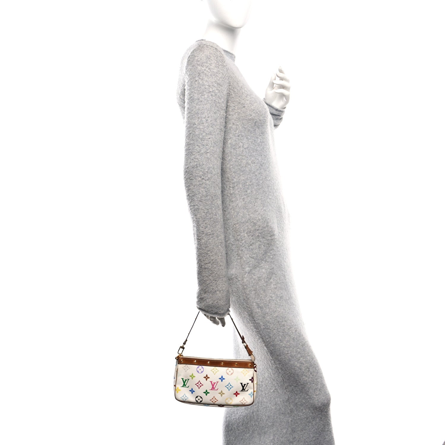 Monogram Multicolor Pochette Accessories White