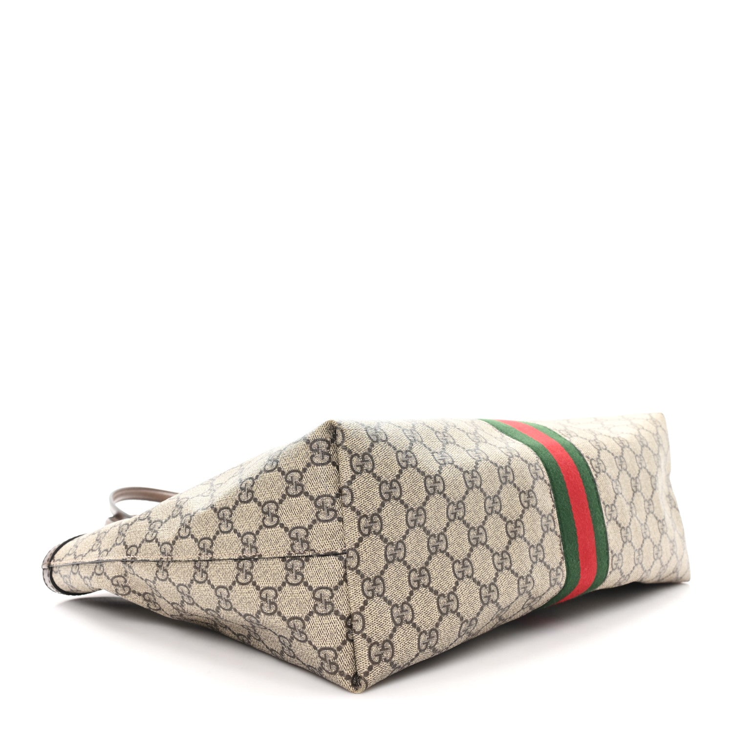 GG Supreme Monogram Medium Ophidia Shopping Tote Brown