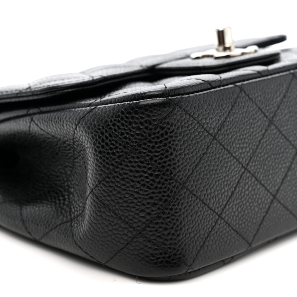 Caviar Quilted Mini Square Flap Black