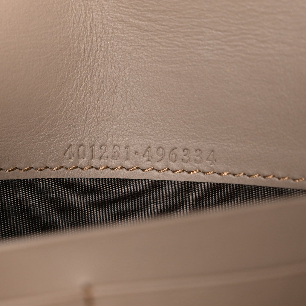 GG Supreme Monogram Mini Dionysus Chain Wallet Beige Taupe