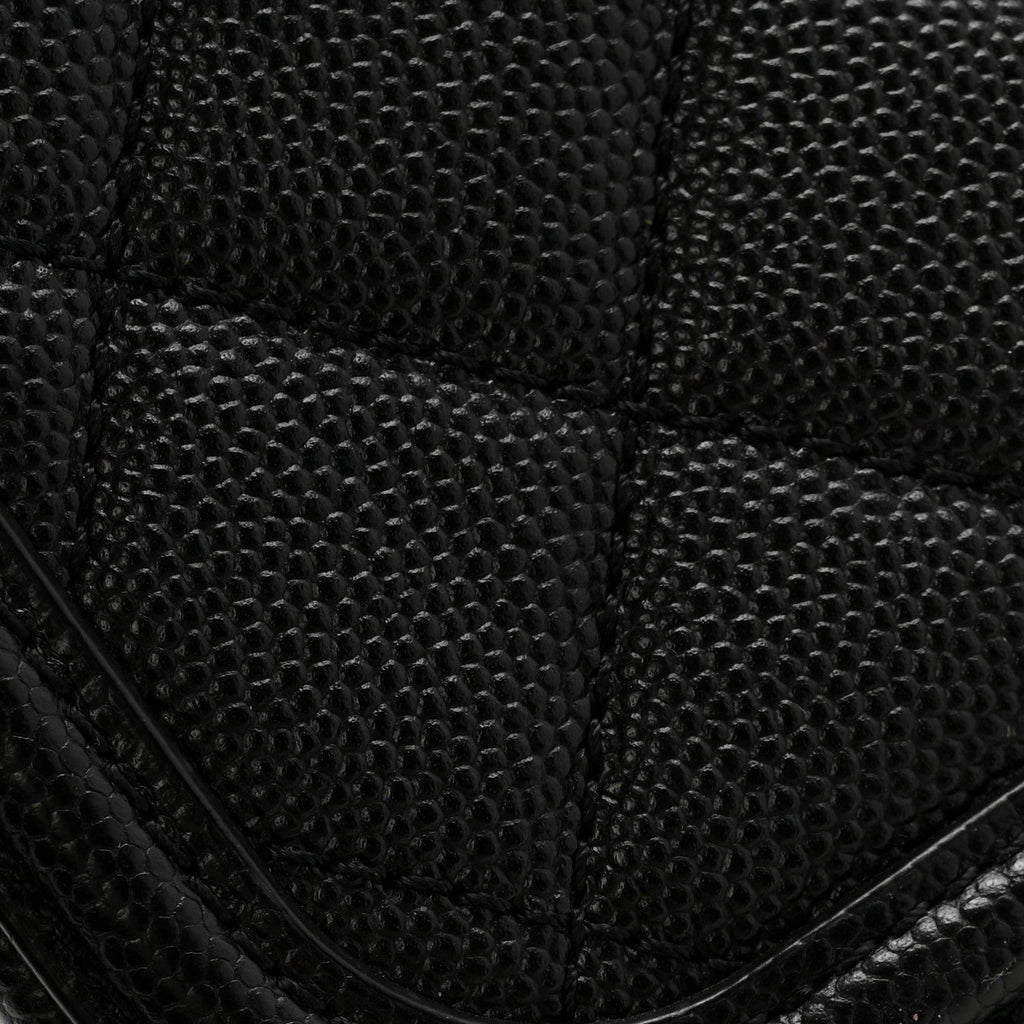 Caviar Quilted Medium CC Filigree Vanity Case Black
