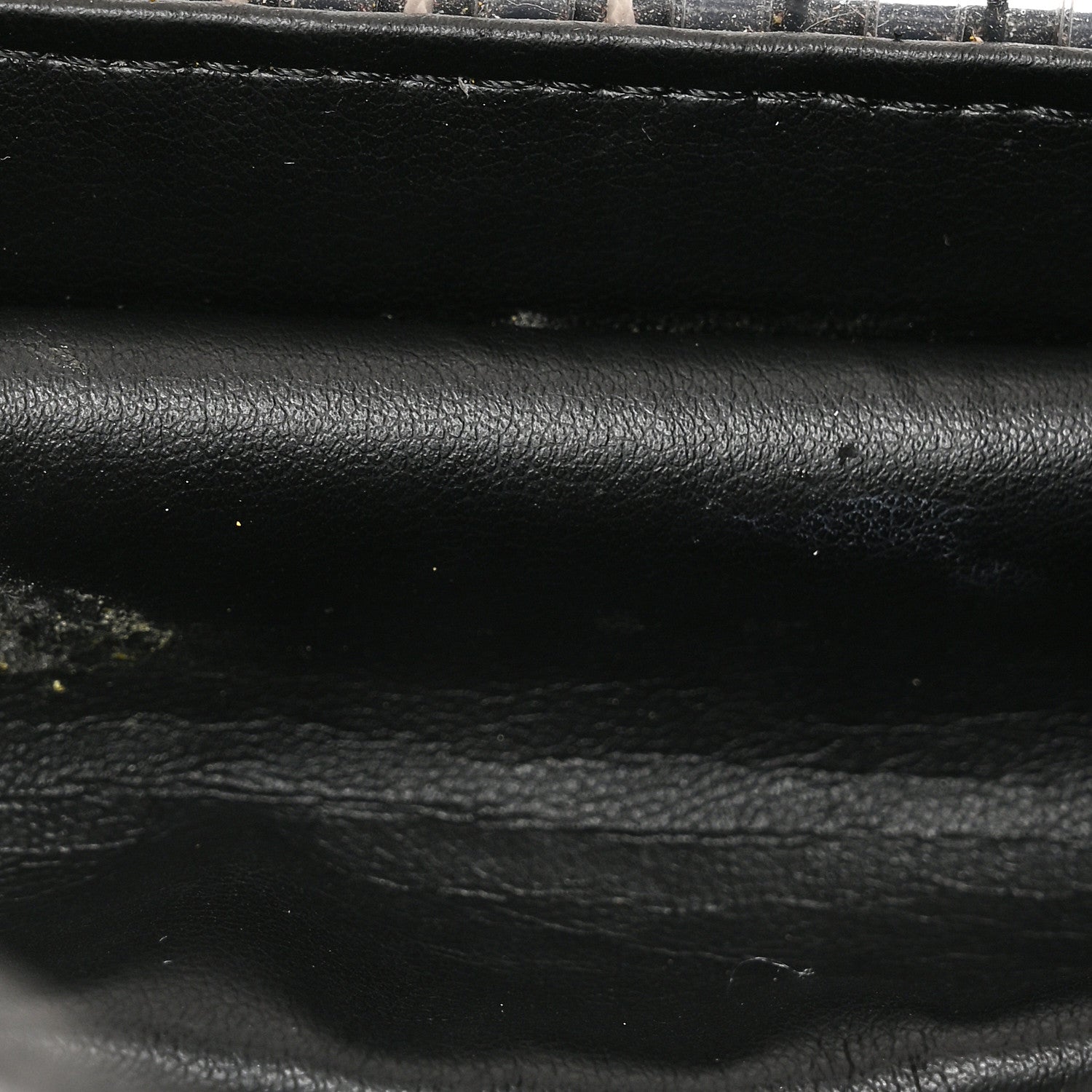 PVC Thread Woven Medium Boy Flap Black