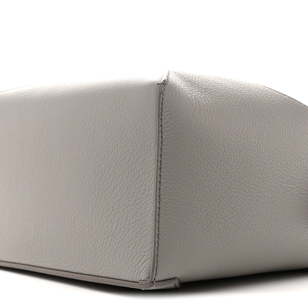Soft Grained Calfskin Small Puzzle Edge Bag Pearl Grey