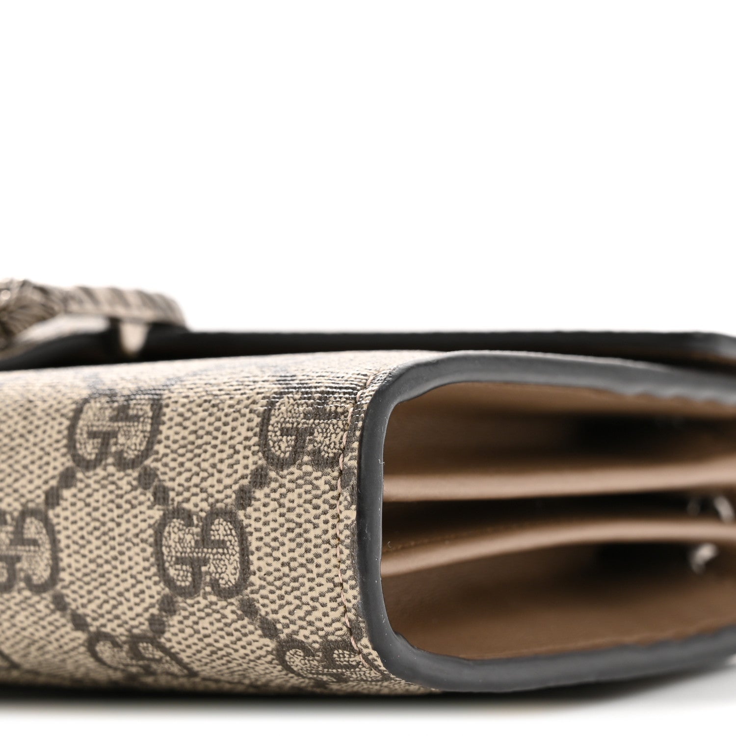 GG Supreme Monogram Mini Dionysus Chain Wallet Beige Taupe