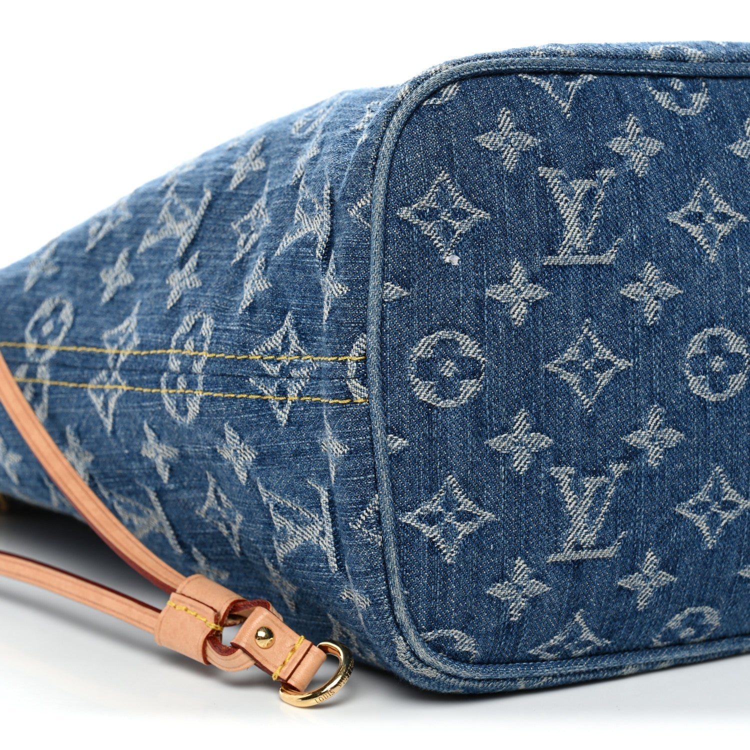 Monogram Denim Neo Neverfull MM Blue