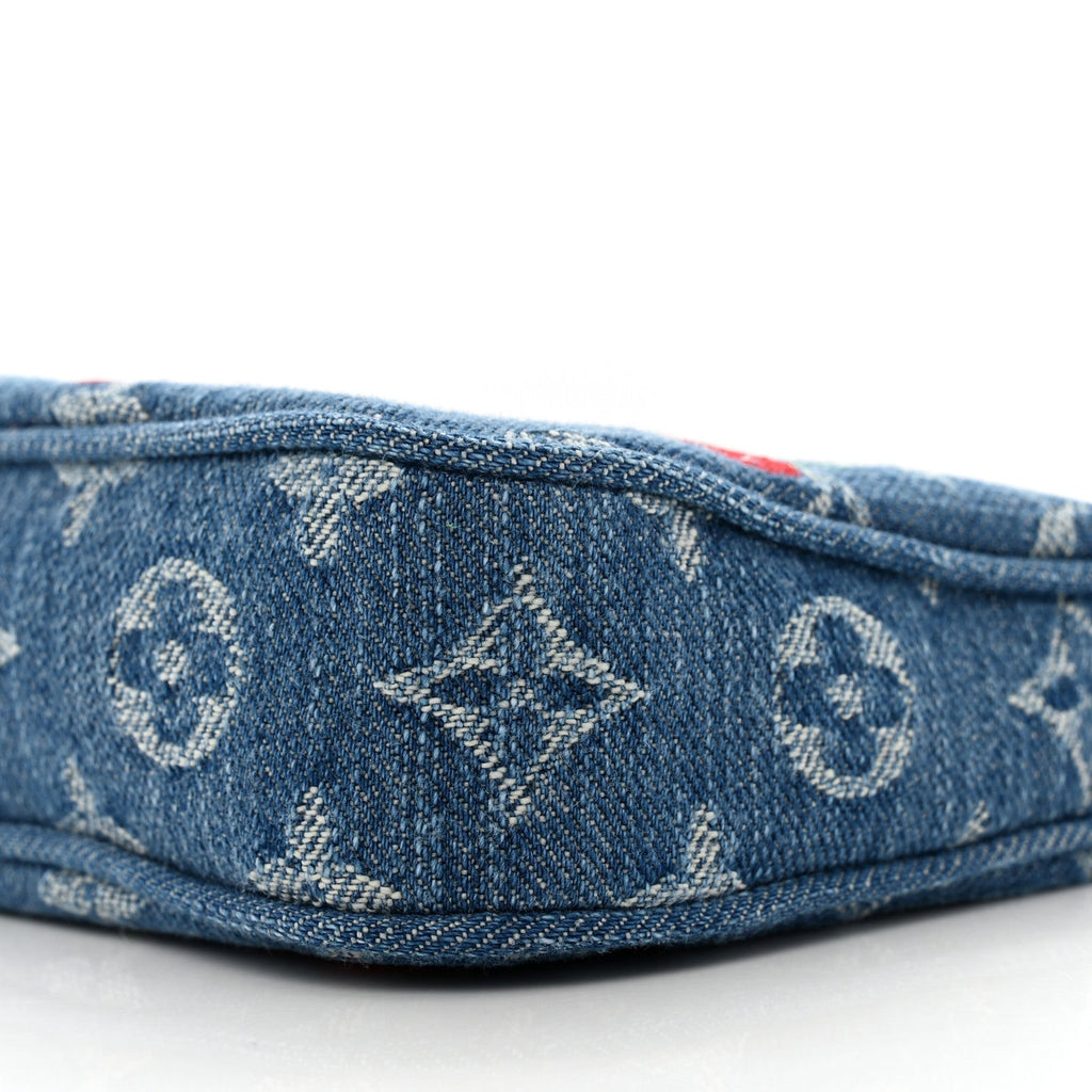LV X TM Monogram Denim Cerises Pochette Accessories Blue