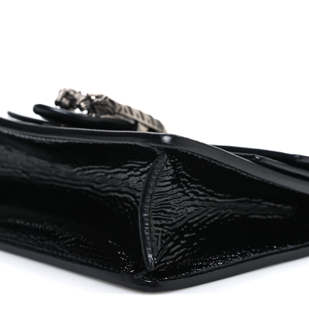 Crinkled Patent Mini Dionysus Shoulder Bag Black