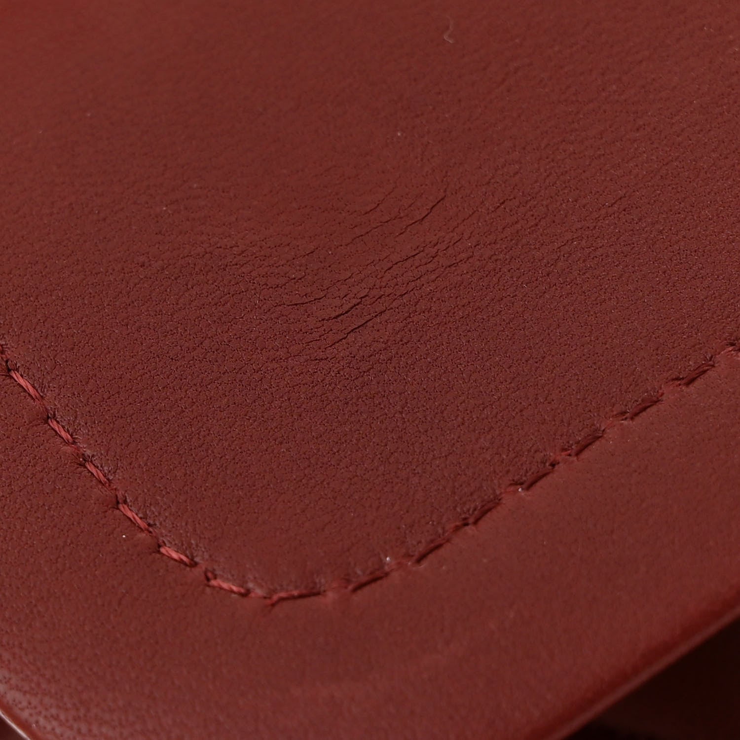 Lambskin Quilted Medium Double Flap Burgundy