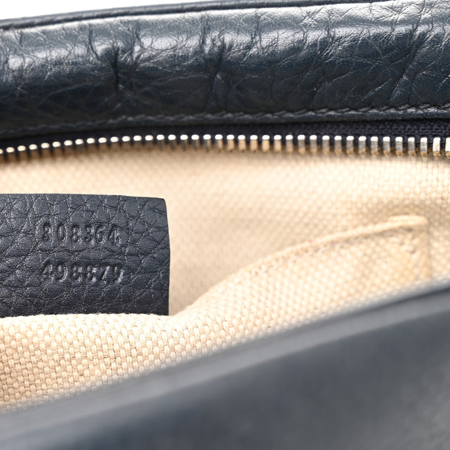 Pebbled Calfskin Small Soho Disco Bag Blue