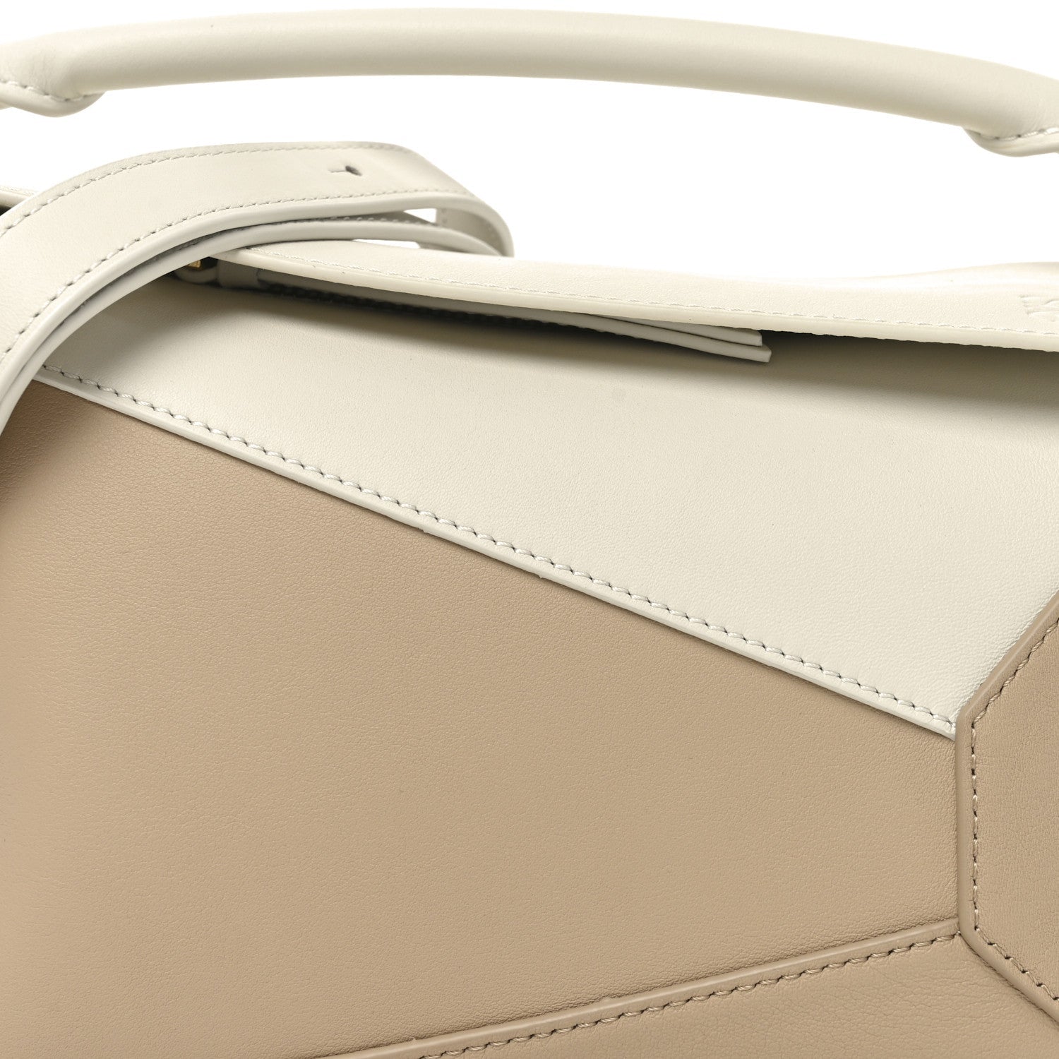 Classic Calfskin Small Puzzle Edge Bag Soft White Paper Craft