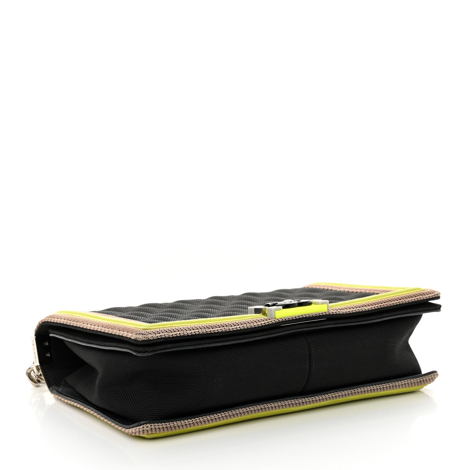 Canvas Quilted New Medium Fluo Boy Flap Black Grey Yellow