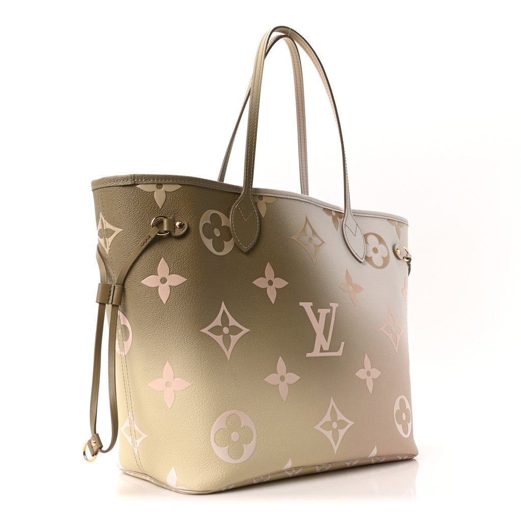 Monogram Giant Spring In The City Neverfull MM Sunset Kaki
