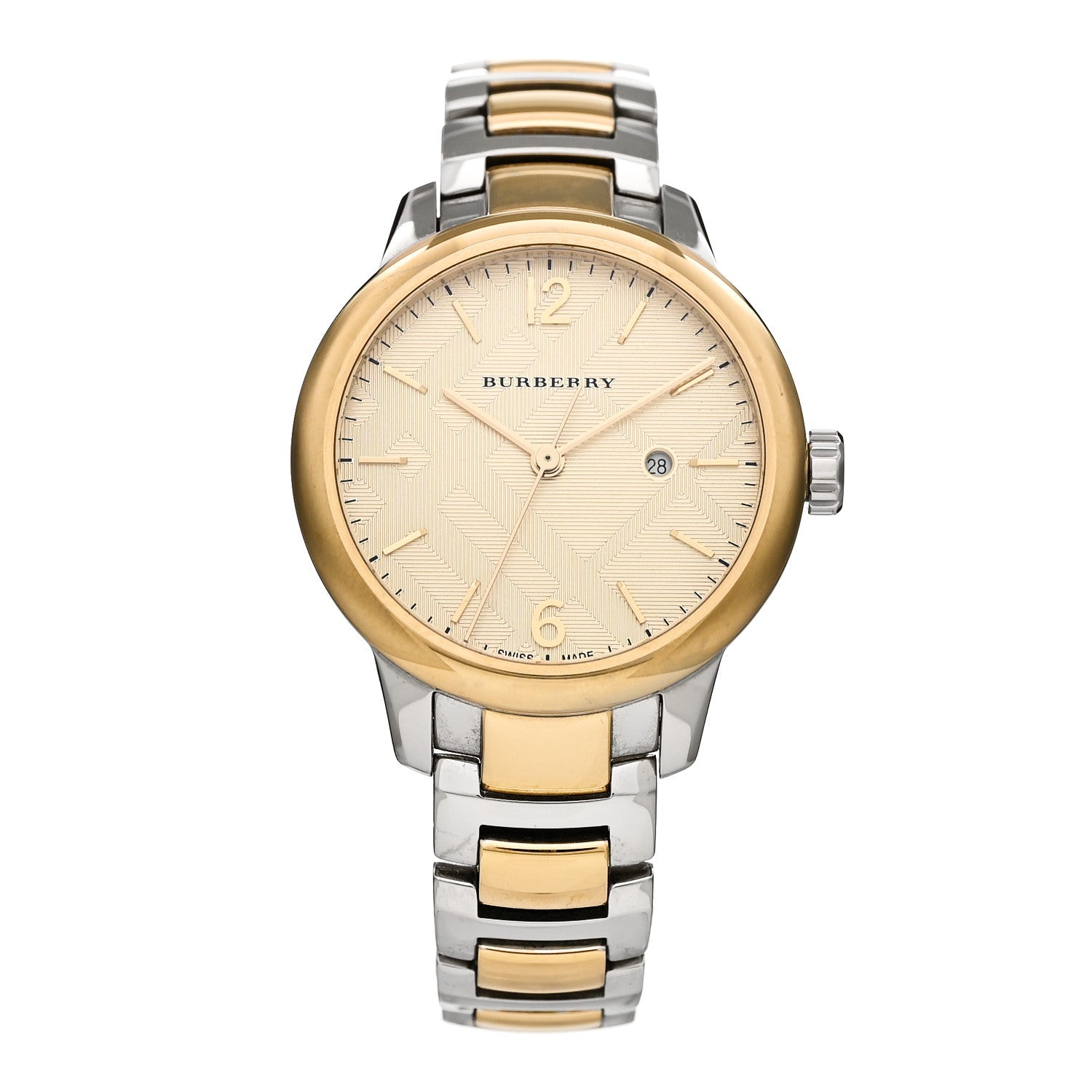 Stainless Steel 32mm Classic Round Quartz Watch Gold BU10118
