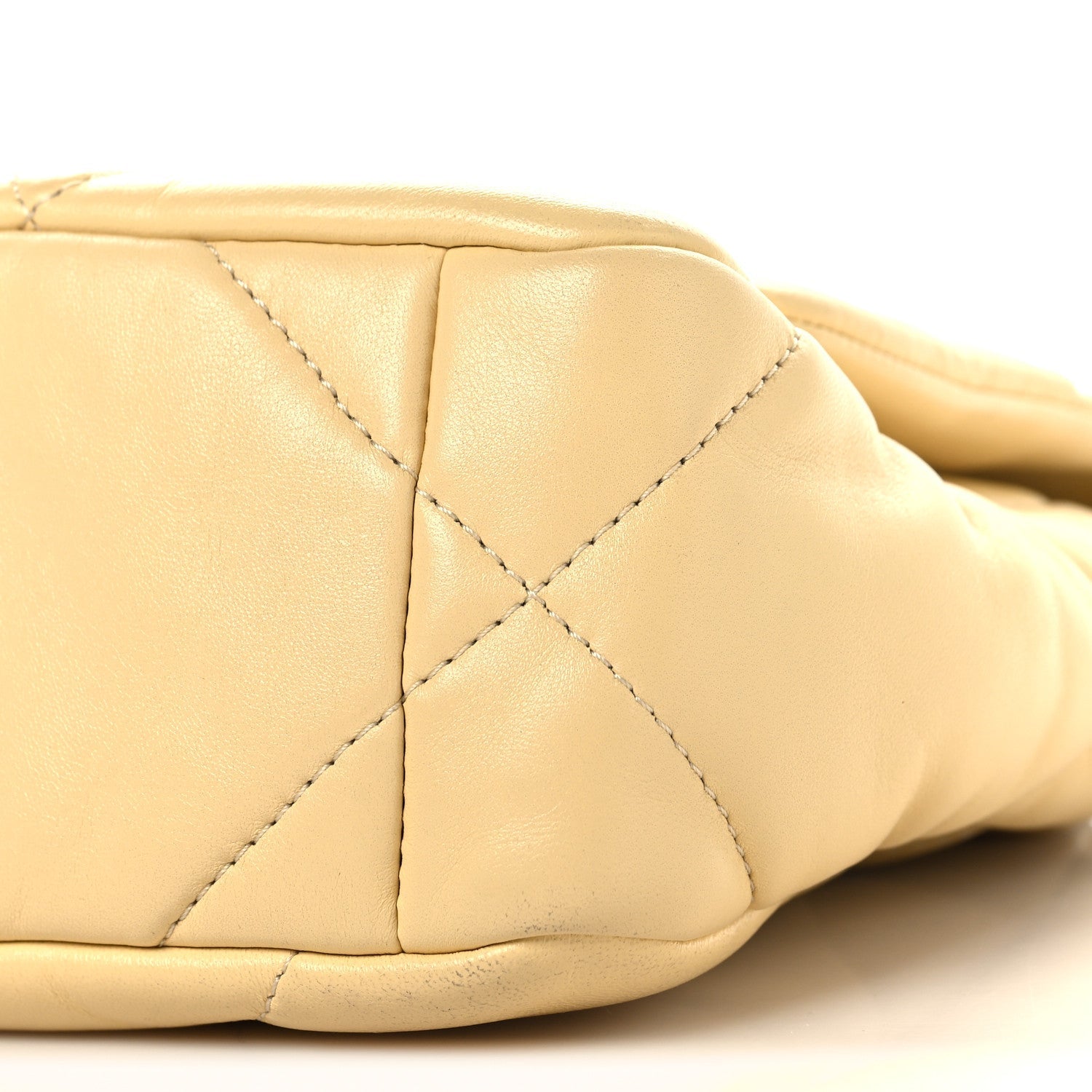 Lambskin Quilted Medium Chanel 19 Flap Yellow