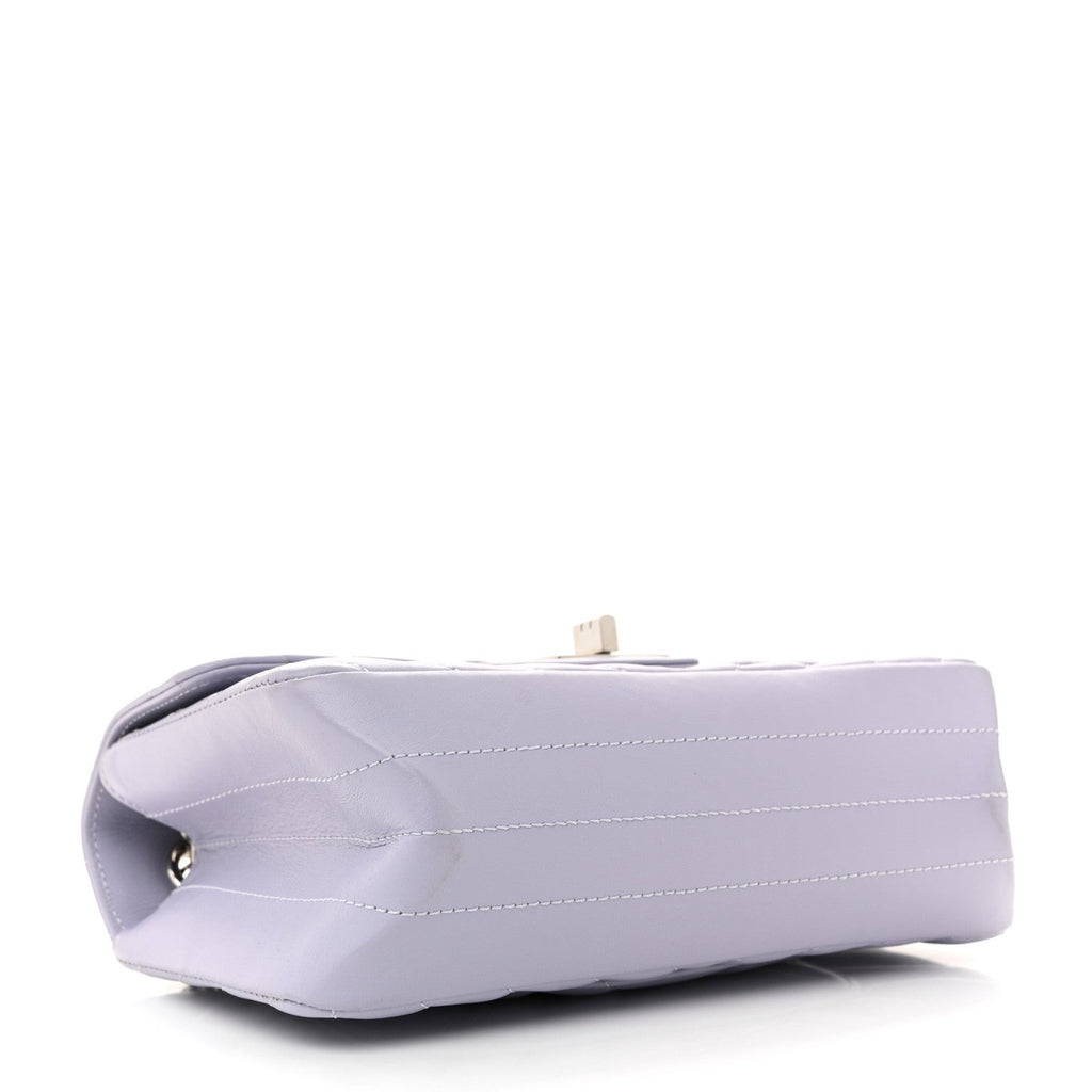 Aged Calfskin Chevron Quilted 2.55 Reissue Mini Flap Light Purple