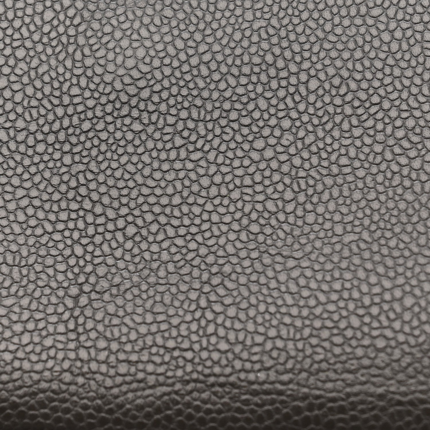 Caviar Quilted Jumbo Double Flap Grey
