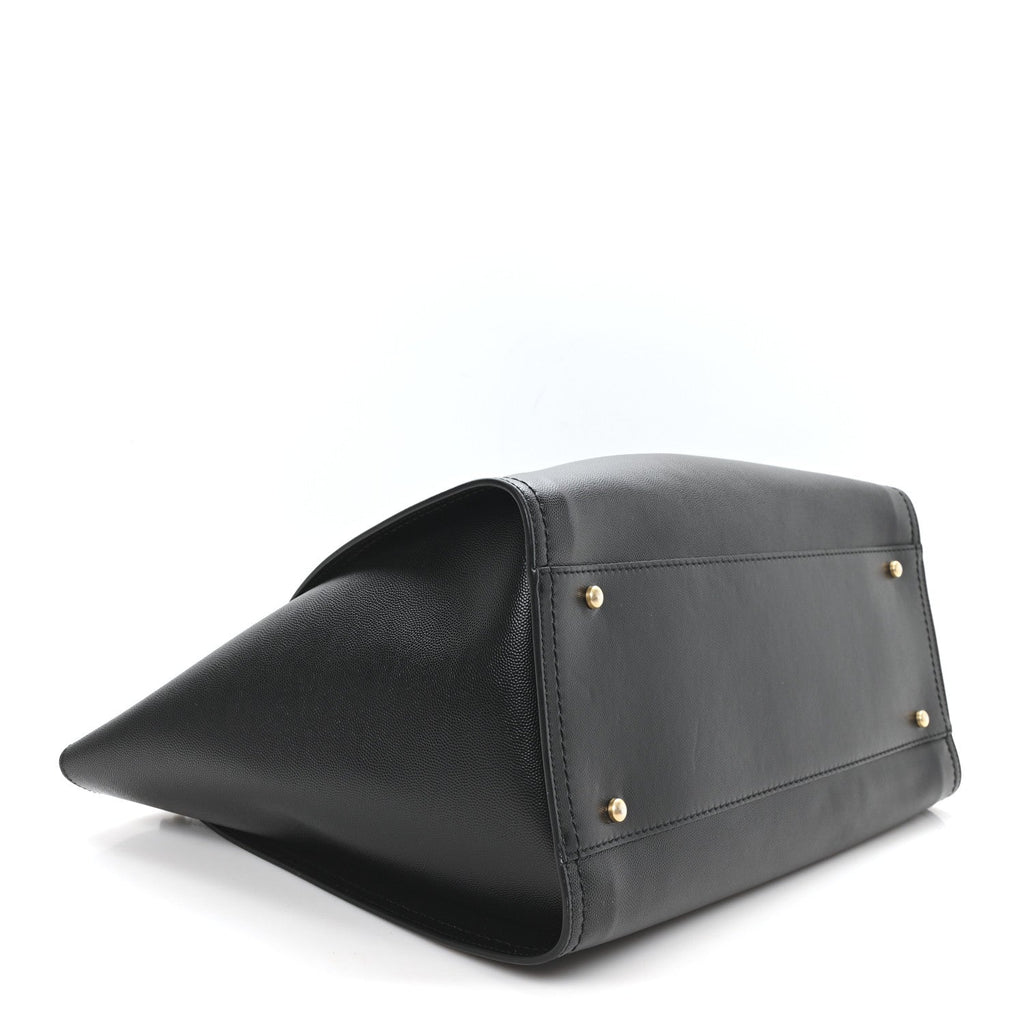 Caviar Medium Studded Deauville Tote Black