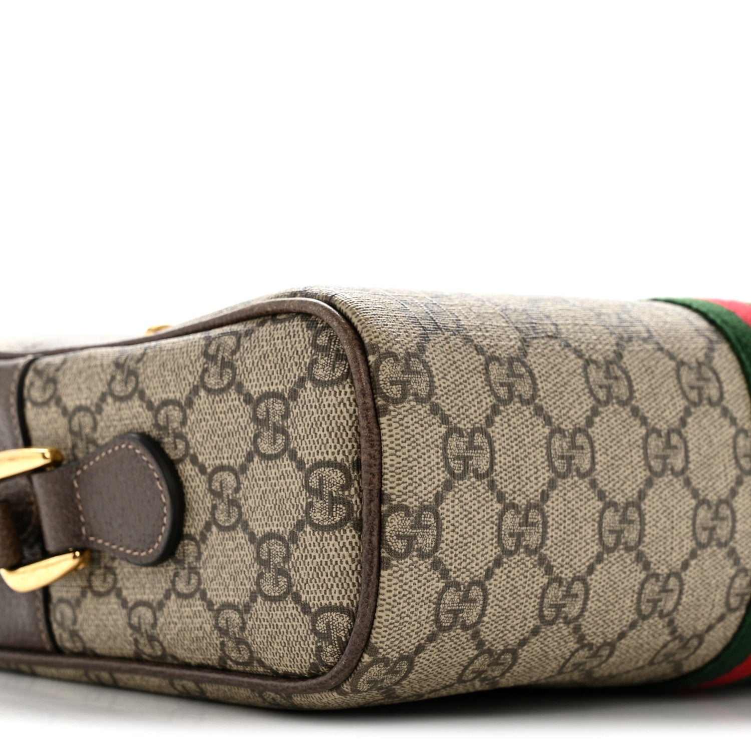 GG Supreme Monogram Web Small Ophidia Shoulder Bag Brown