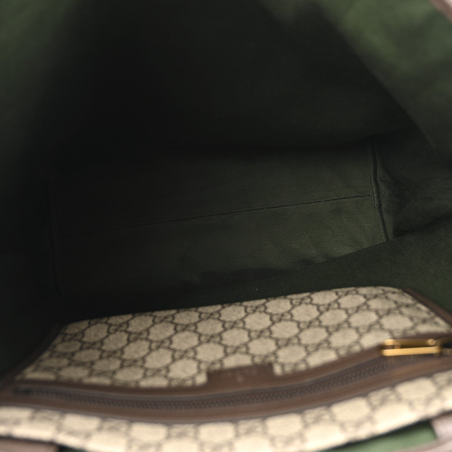 GG Supreme Monogram Medium Ophidia Tote Bag Brown