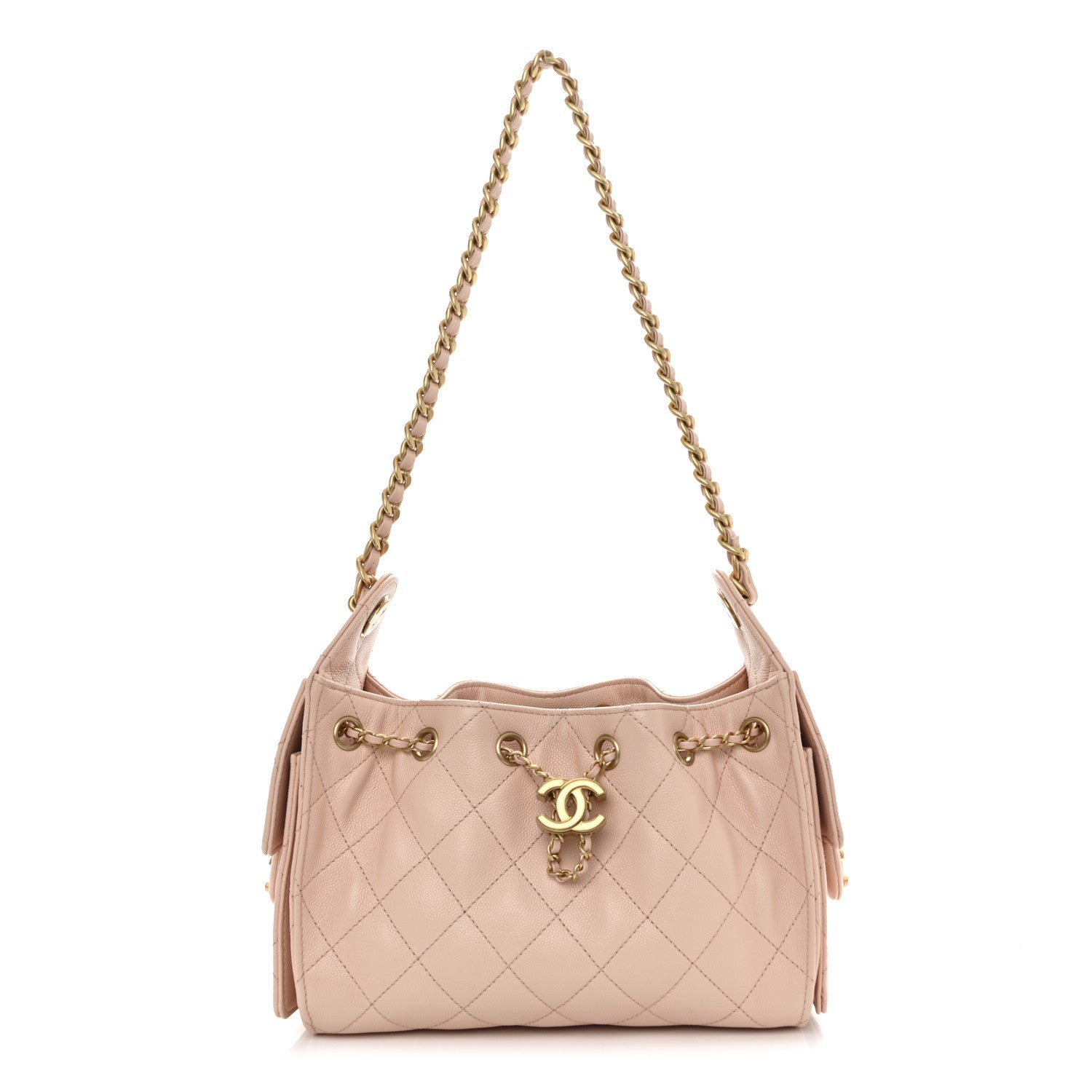 Caviar Quilted Mini Chanel 25 Handbag Light Pink