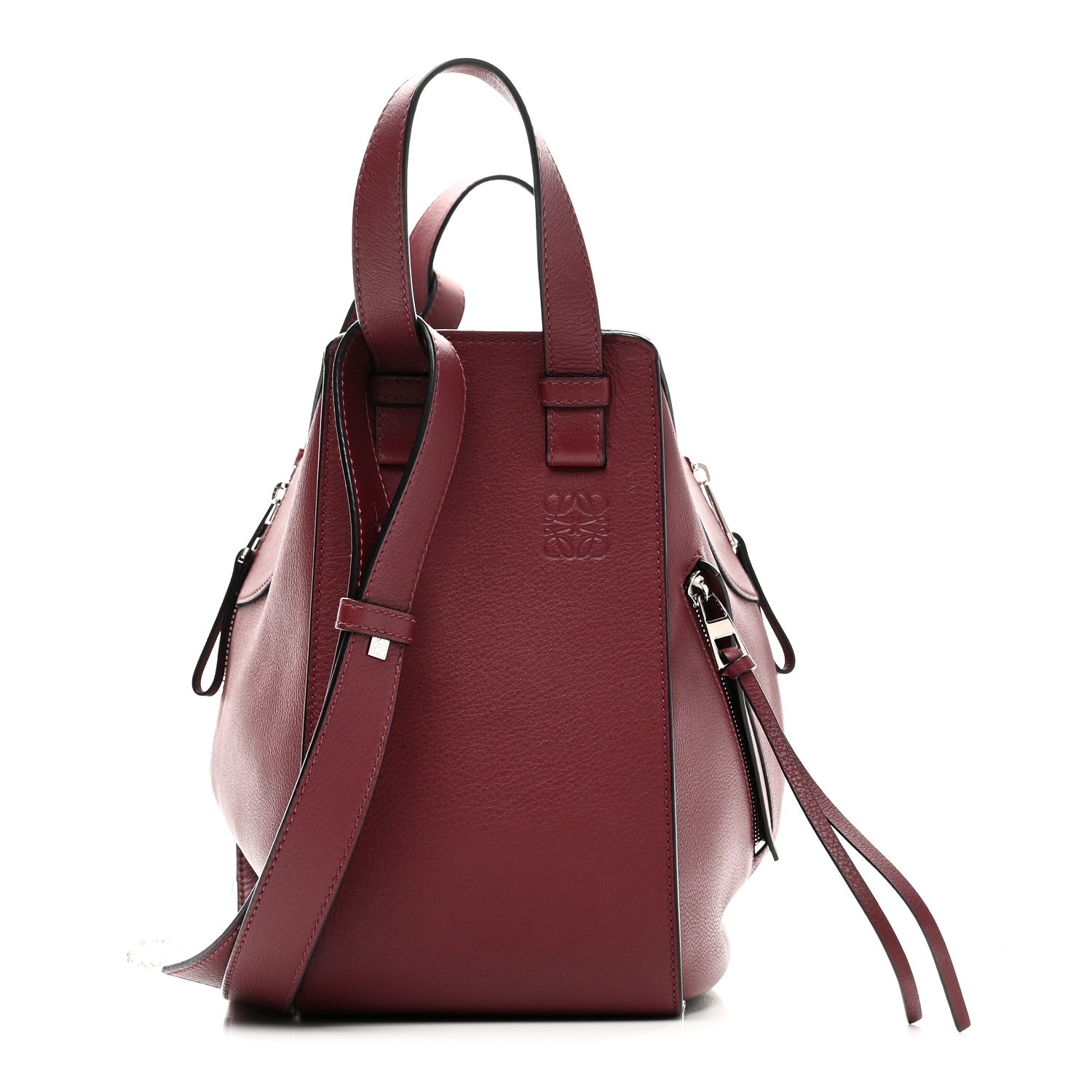 Calfskin Small Hammock Shoulder Bag Dark Red