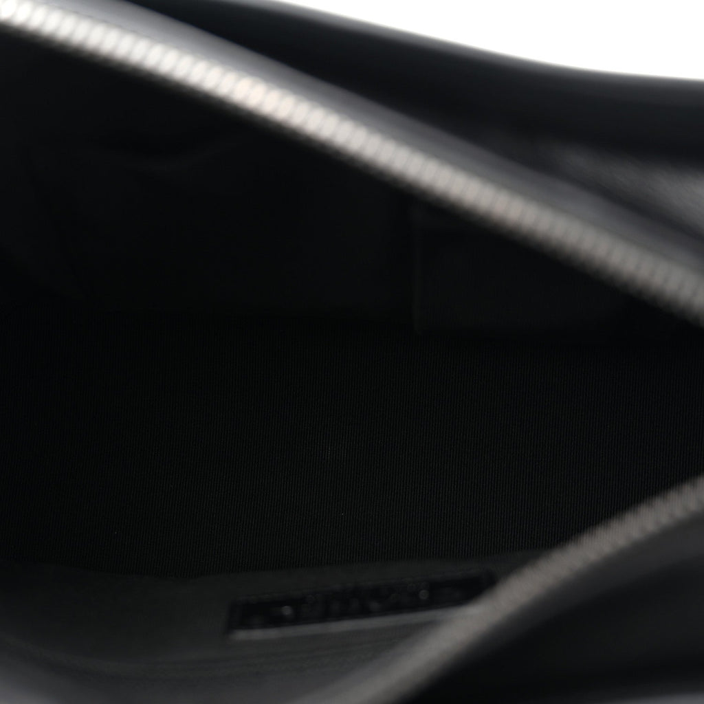 Aged Calfskin Quilted Small Gabrielle Hobo So Black