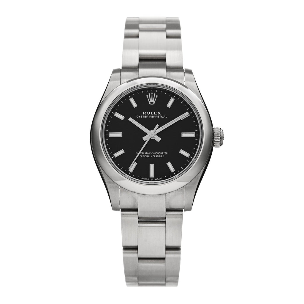Stainless Steel 31mm Oyster Perpetual Watch Bright Black 277200