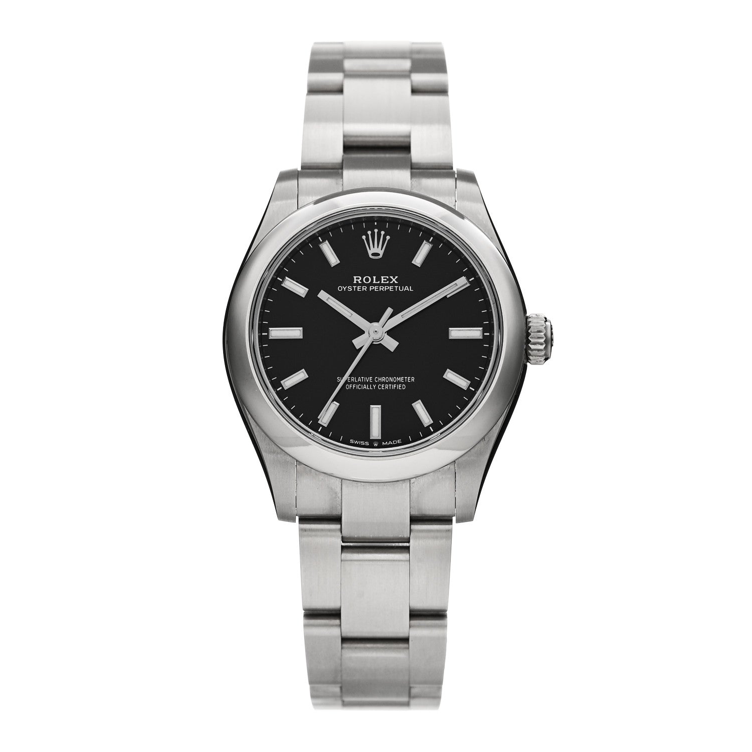 Stainless Steel 31mm Oyster Perpetual Watch Bright Black 277200