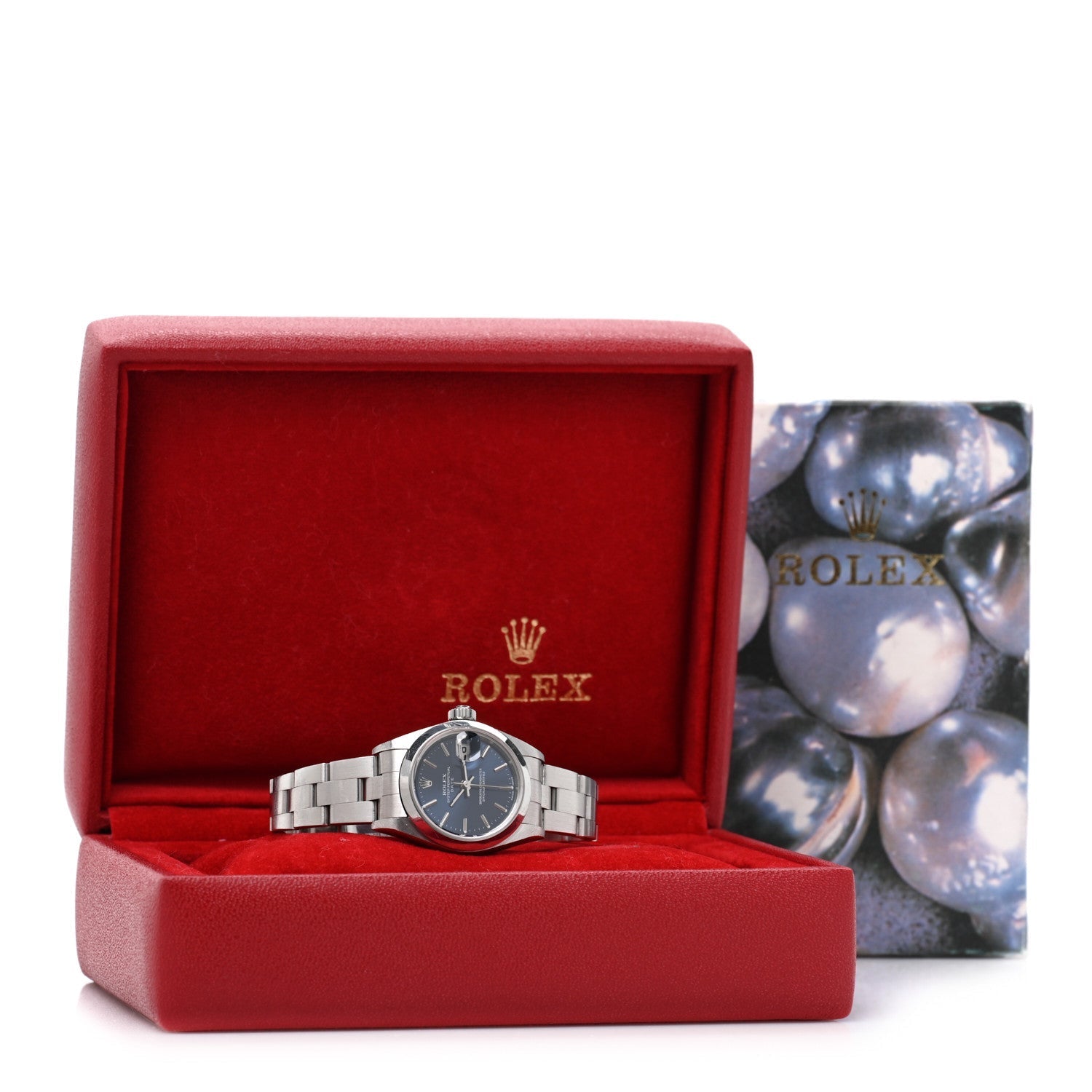 Stainless Steel 26mm Oyster Perpetual Date Watch Blue 79160