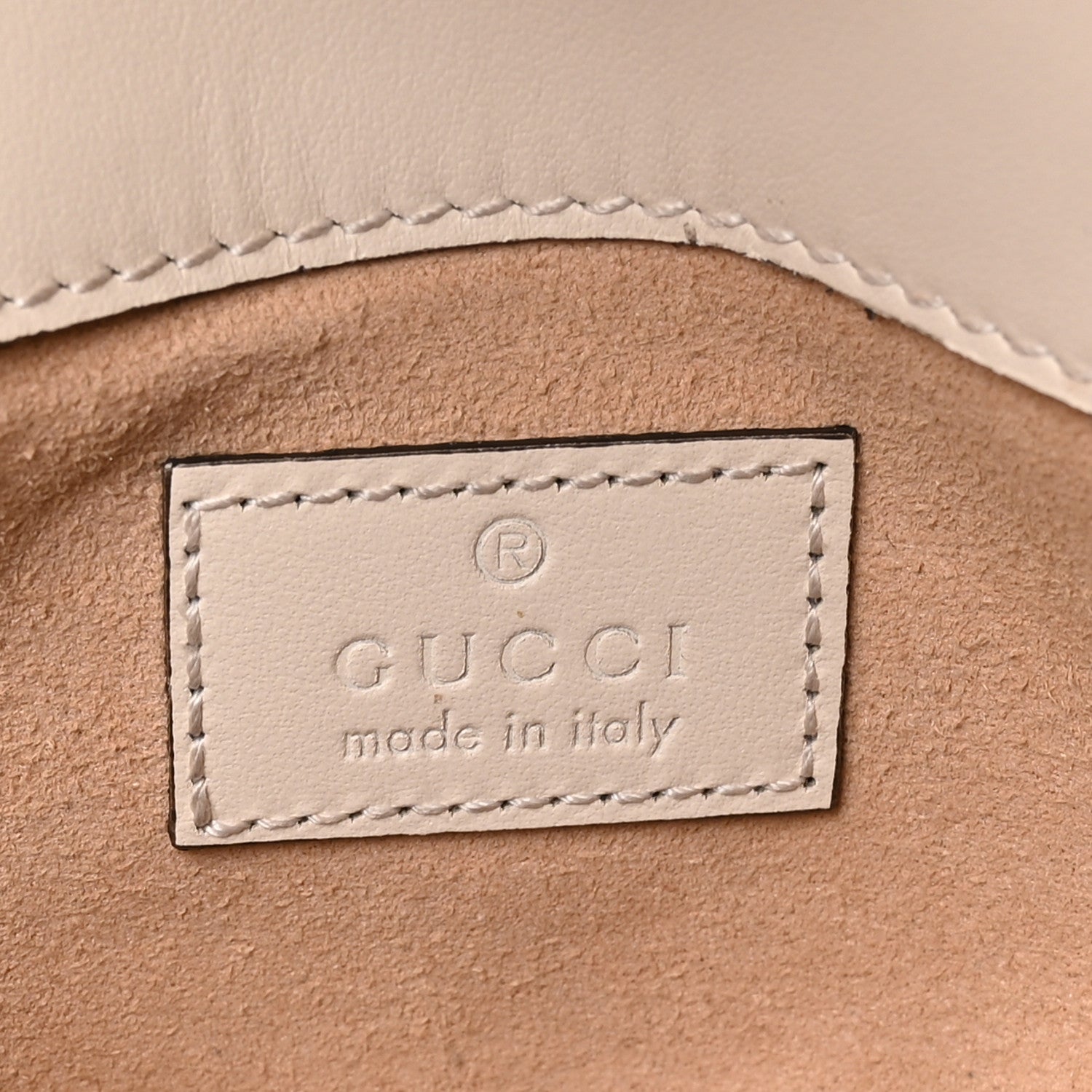 Calfskin Matelasse Super Mini GG Marmont Shoulder Bag White