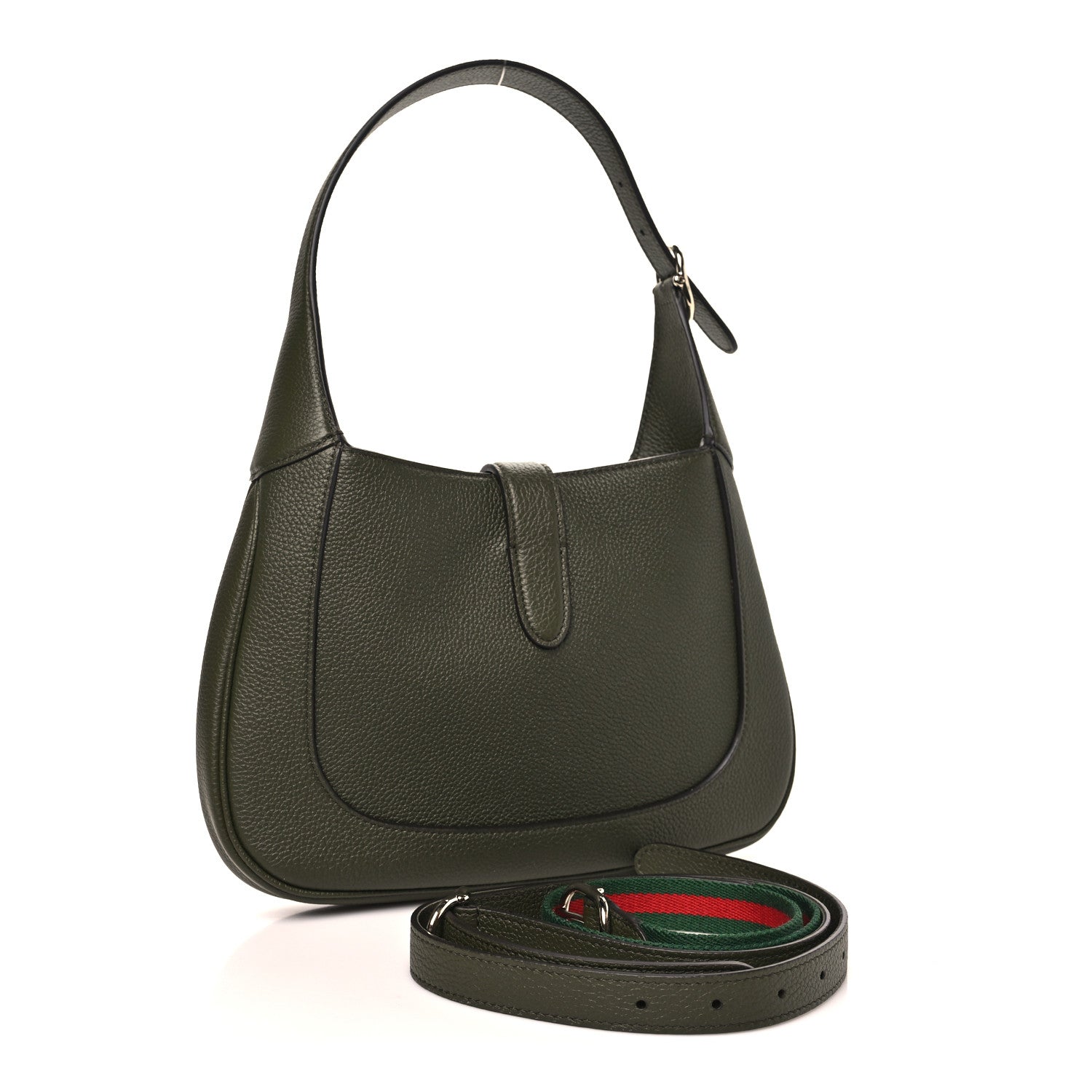 Grand Prix Calfskin Medium Jackie 1961 Hobo Dark Green
