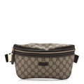GG Supreme Monogram Belt Bag Dark Brown